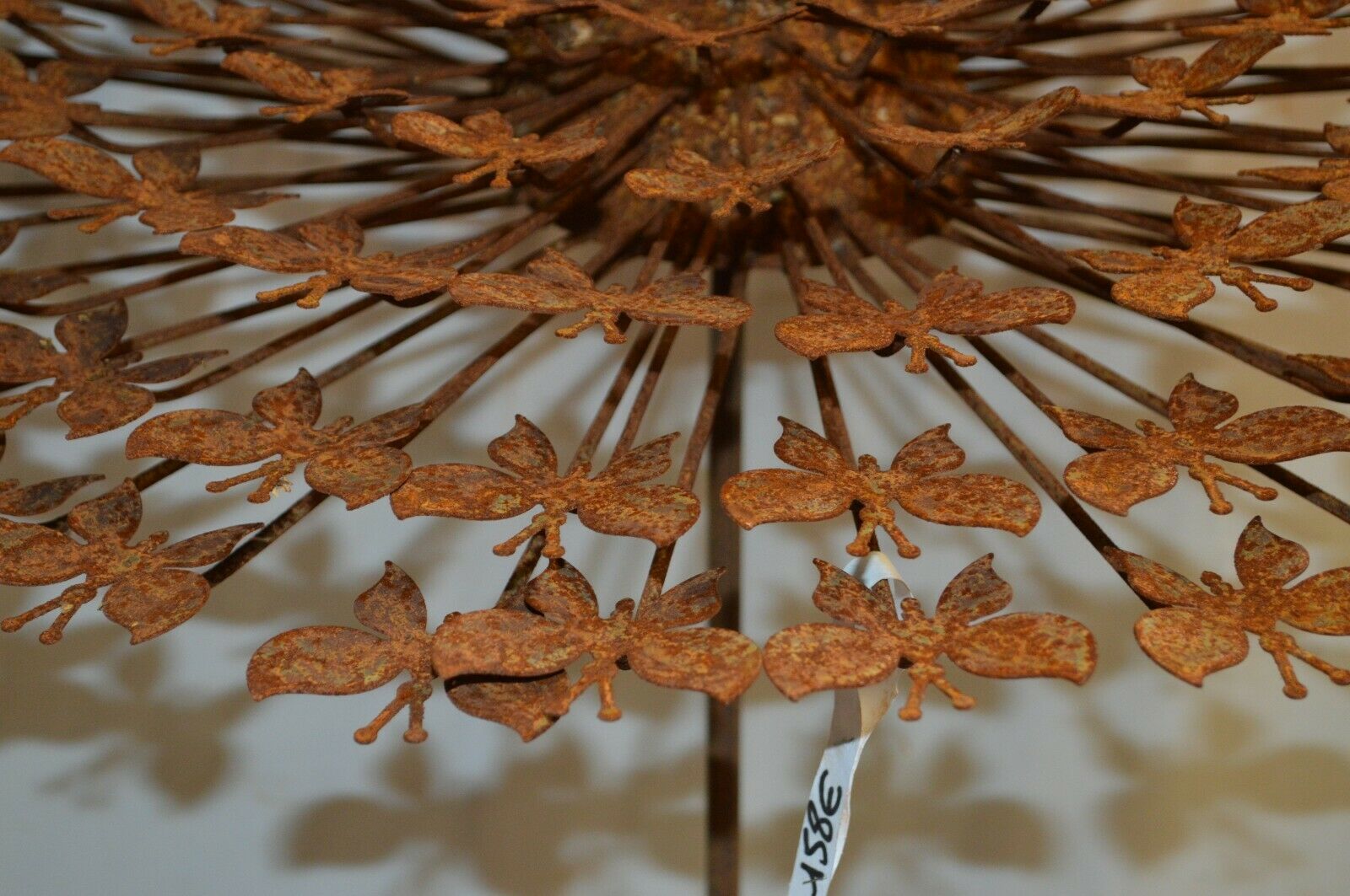 Wrought iron flower with butterflies