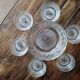 Dessert or vintage fruit salad service 7 pieces molded glass