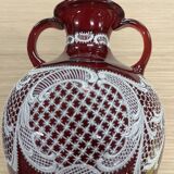 Small red blown vase