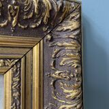 Old painting snow landscape signed