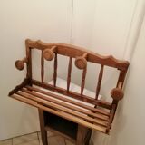 Rustic wooden wall coat rack