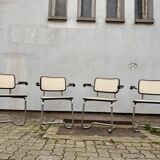 Set of 4 Marcel Breuer style armchair chairs