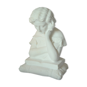 Buste en pierre calcaire jeune