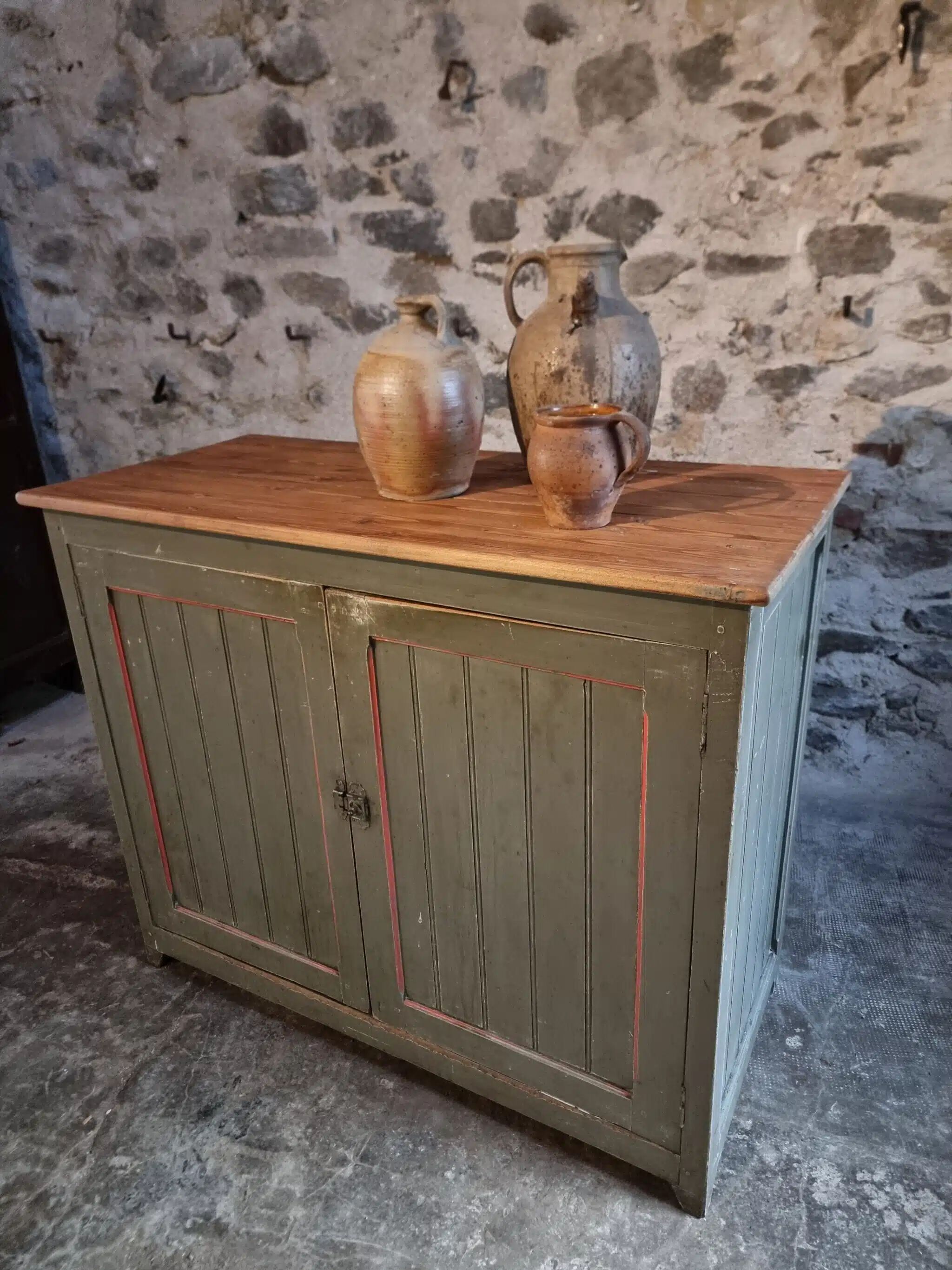Vintage French pine sideboard – 1930s/1950s