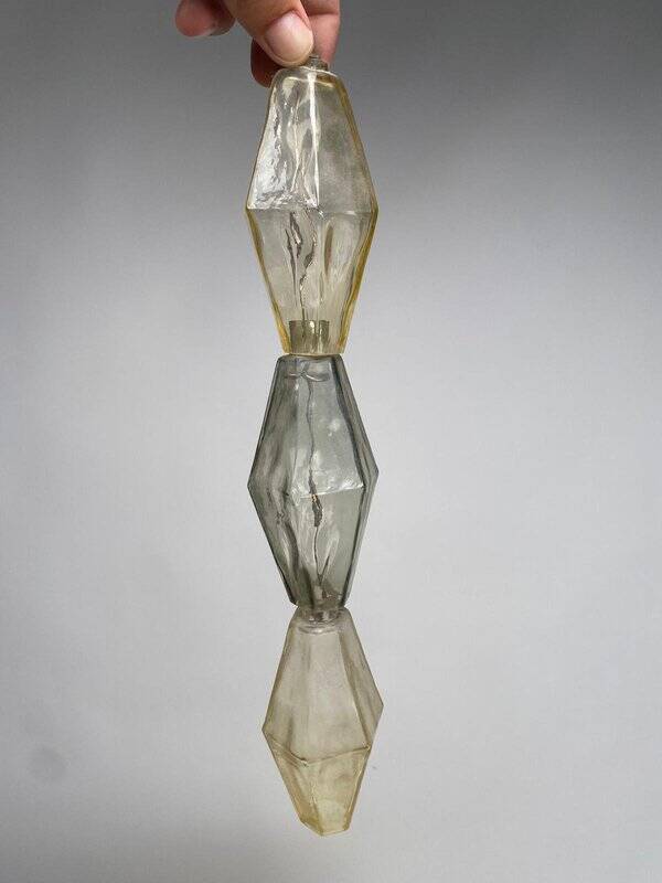 First Edition Murano Glass Poliedri Chandelier attributed to Carlo Scarpa for Venini, 1960s