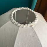 Bassano ceramic lamp with fringed shade
