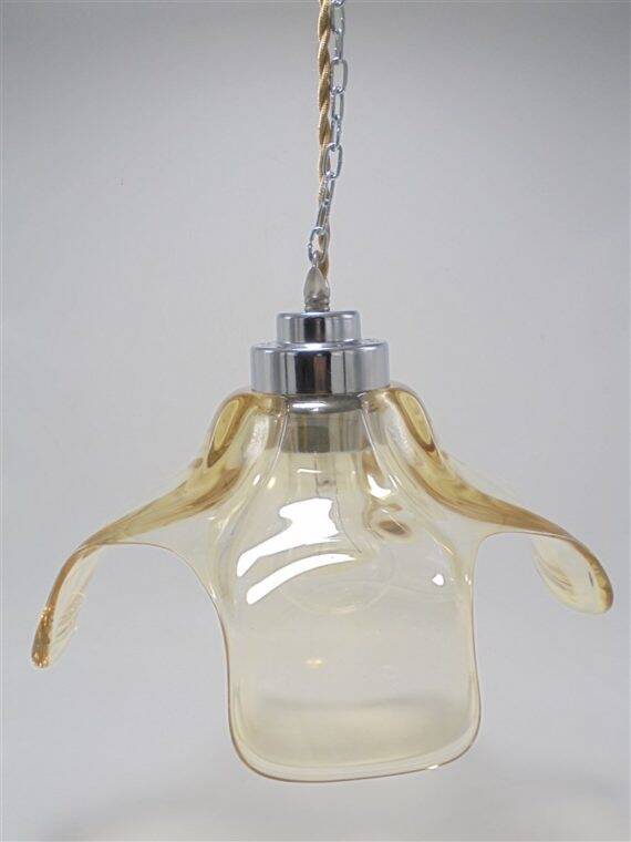 Gold glass pendant light
