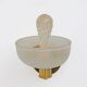 Attributed to Barovier & Toso Brass and Pulegoso Murano Glass Sconces, Pair