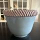 important vintage woven ceramic pot