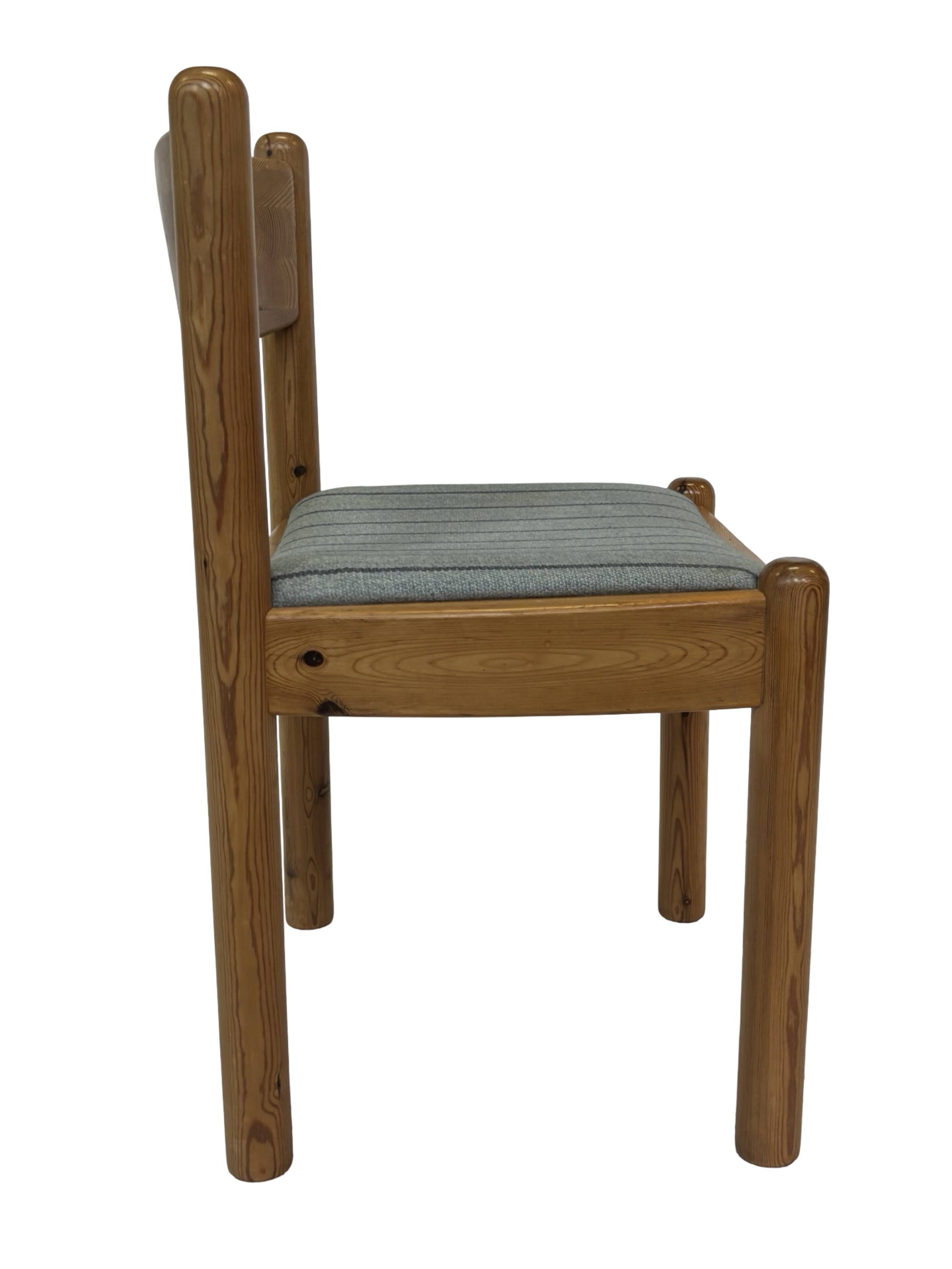 Vintage set of four Pinewood dining chairs Denmark