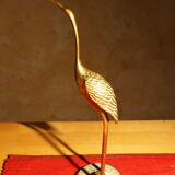 Vintage brass heron