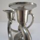 Pair of patinated tin candle holders design metawa holland 70s