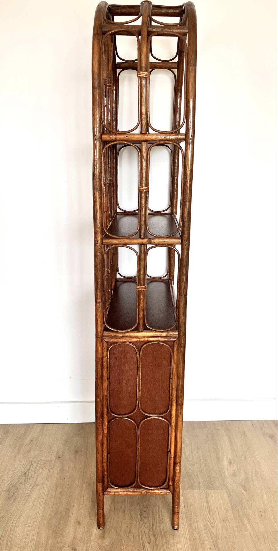 Bamboo rattan bookshelf