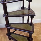Victorian-style mahogany style library staircase circa 1900
