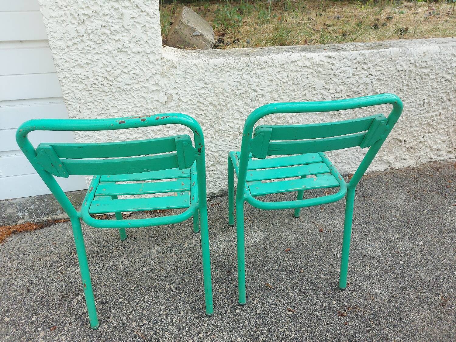 Two vintage garden chairs