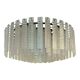 Contemporary Modern Clear Strips “Listelli” Murano Glass Burnish Flush Moun
