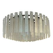 Contemporary Modern Clear Strips “Listelli” Murano Glass Burnish Flush Moun