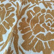 Nappe et 8 serviettes vintage – tons caramel et moutarde dorée