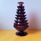 Blown glass pine cone vase