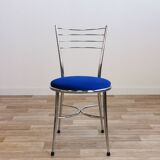 Chaises chrome bleu cobalt