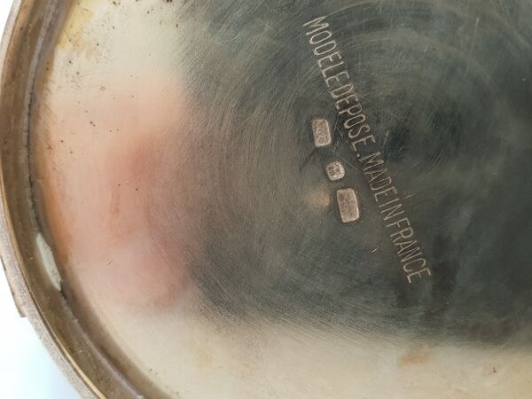 Suite de 3 pichets en métal argenté vintage 1970