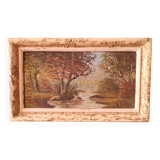 Vintage French oil painting, signed M. Bonvin