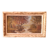 Vintage French oil painting, signed M. Bonvin