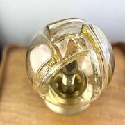 Pair of vintage smoked yellow Murano glass lamps