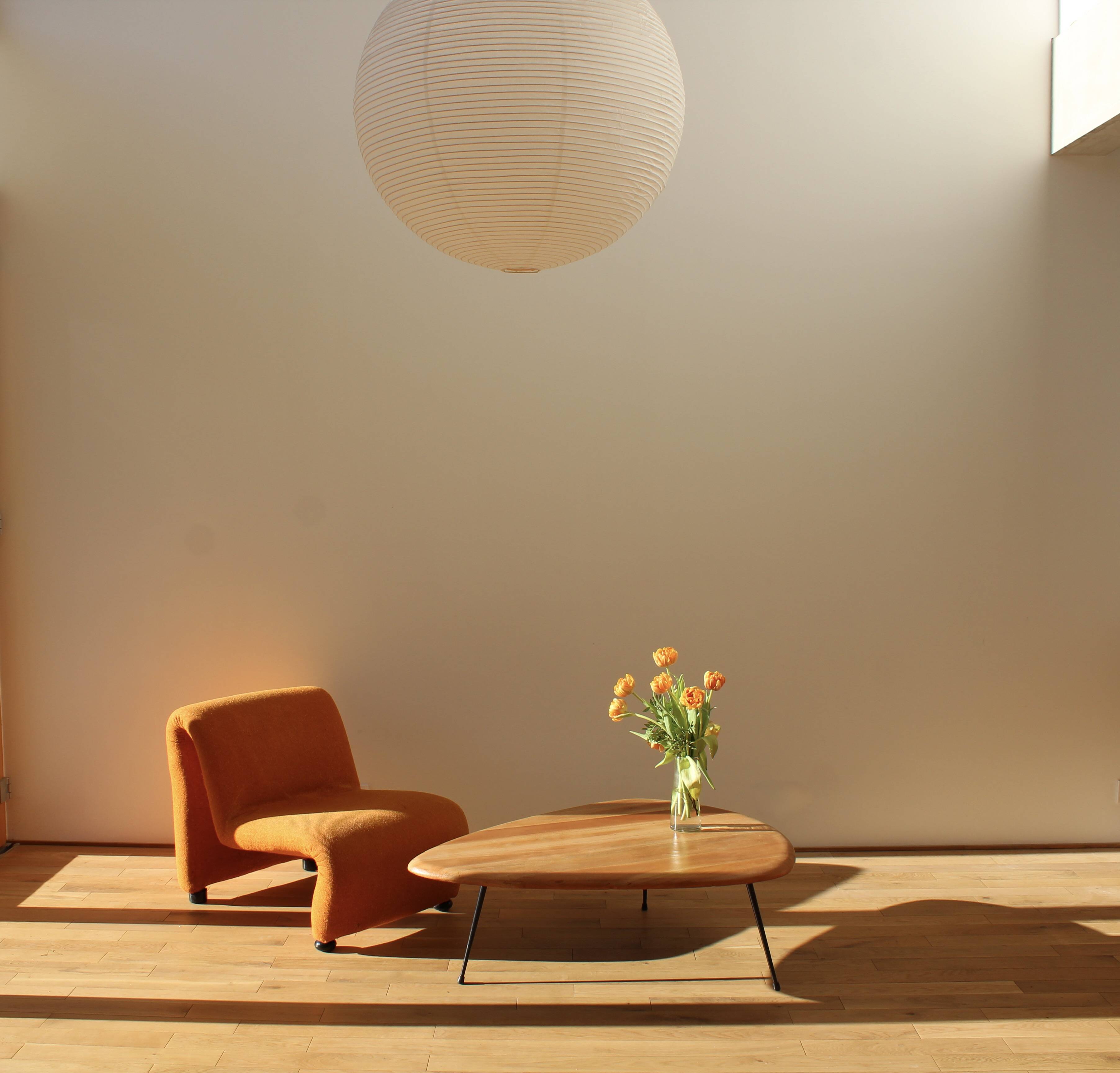 Table basse forme libre en bois massif