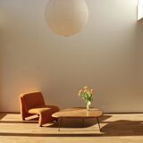 Free-form coffee table in solid wood