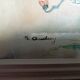 Peinture huile sur toile vintage décor floral cadre Montparnasse