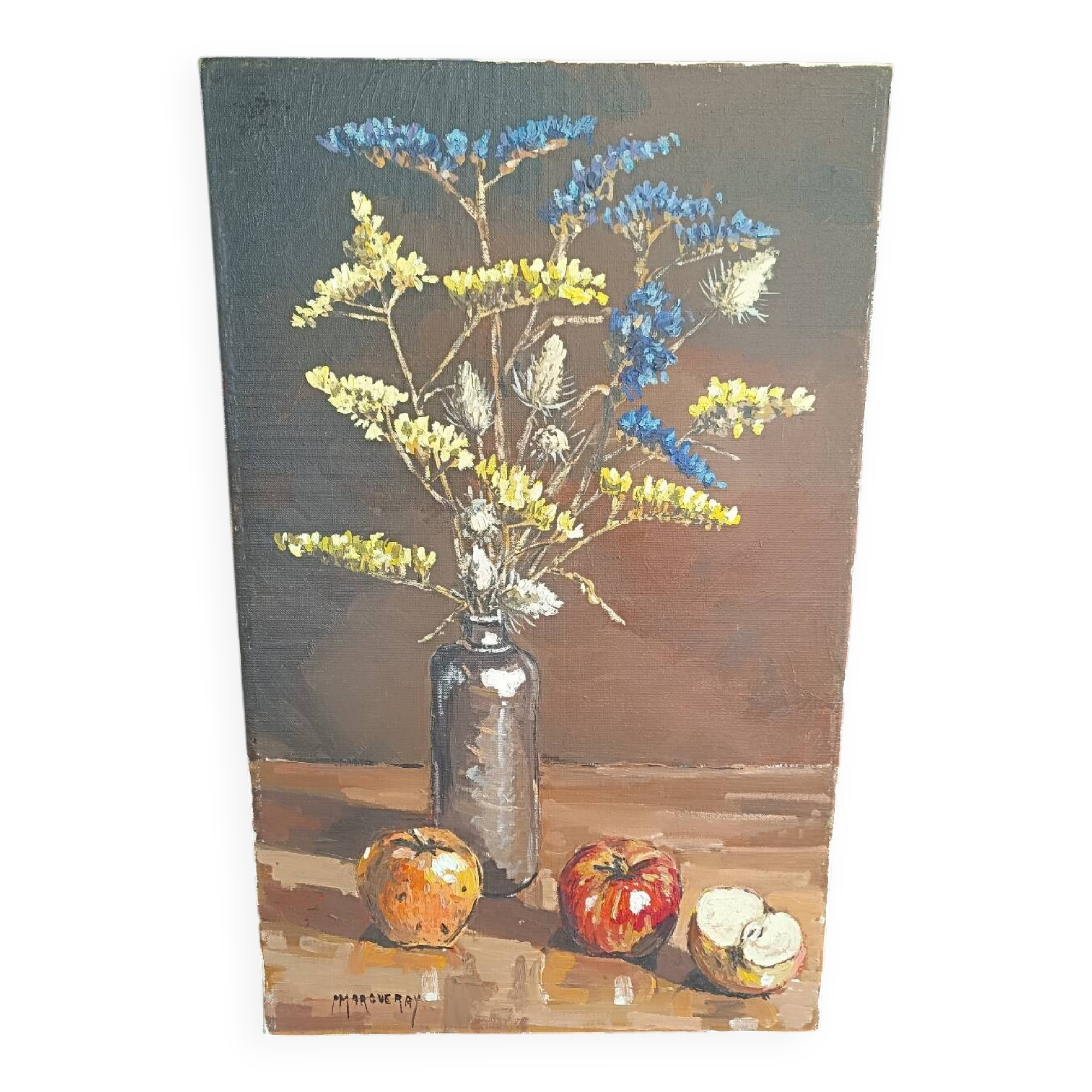 Margueray painting "Flowers and Apples"