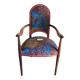 Fauteuil Art Nouveau, assise et dossier fleuri