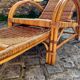 Chaise longue en rotin et osier