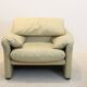 Maralunga Leather Lounge Chair by Vico Magistretti for Cassina, Italy
