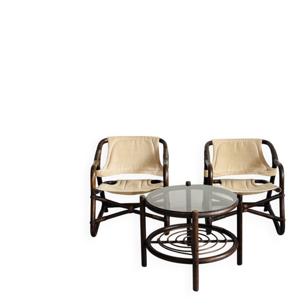 Chaises safari Espri d'Ikea plus table