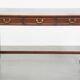 Writing desk/desk on wheels in English style with a blue leather top