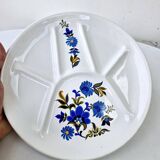 6 assiettes vintage compartimentées faïence collection bali saint amand
