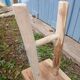 Small bench in raw solid wood