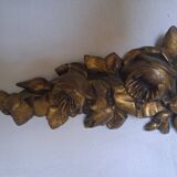 Antique bronze furniture pediment with flower motifs, Louis XVI style
