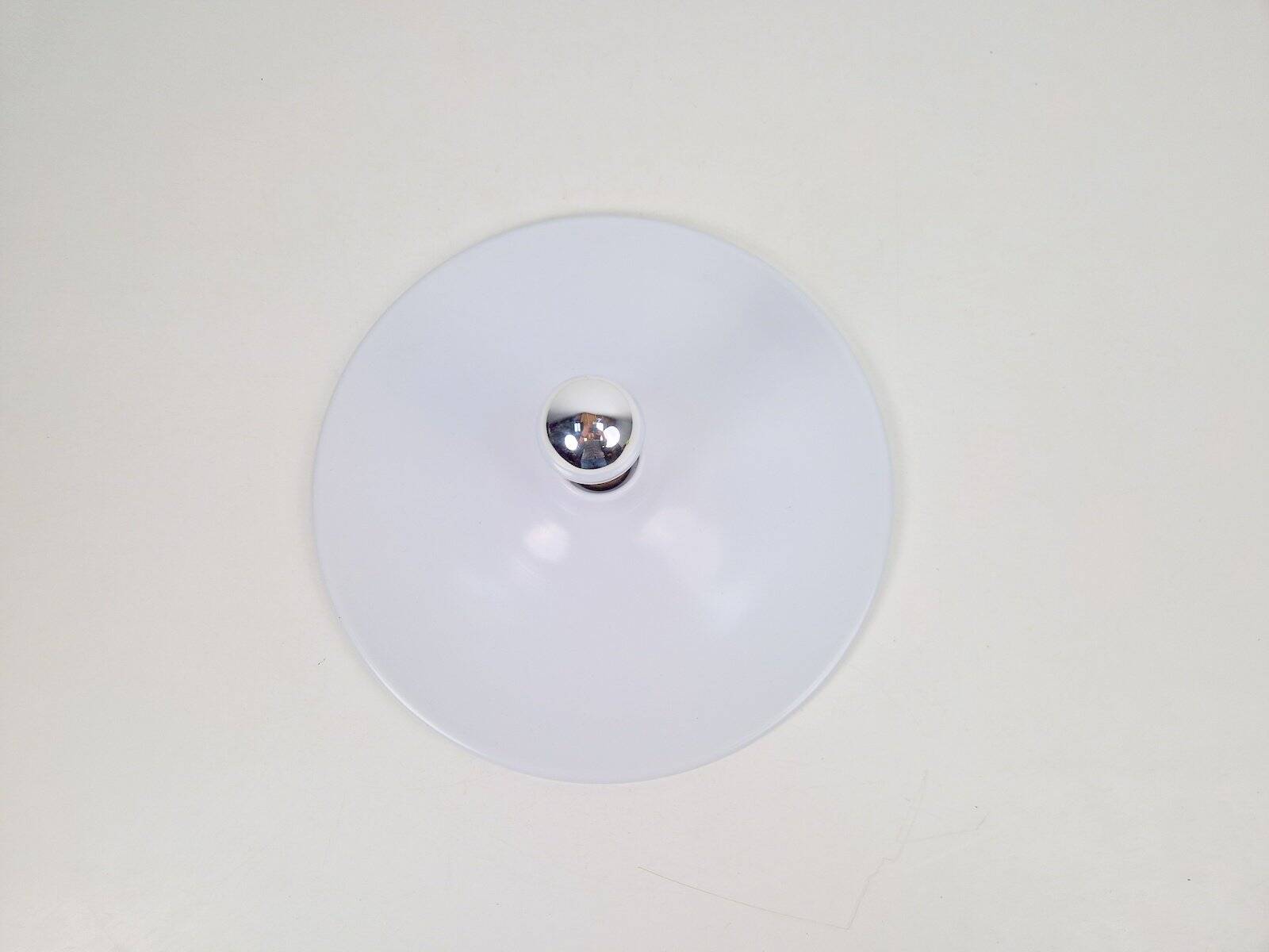 Vintage White UFO Disc Wall Lamps from Targetti Sankey, 1970s, Set of 4