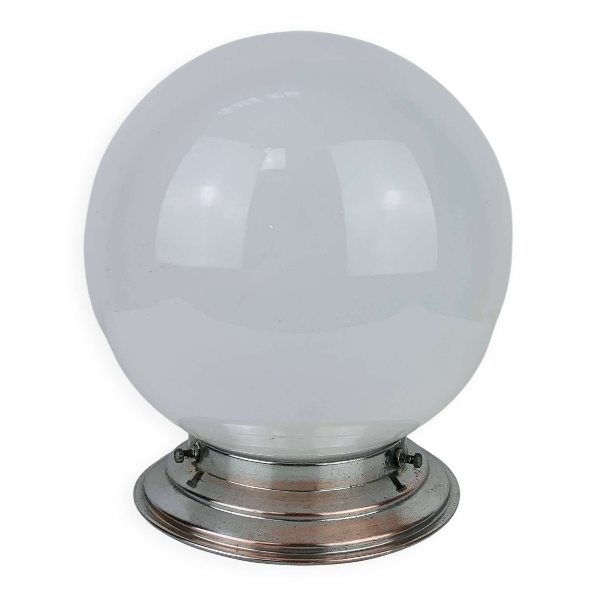 Art Deco opaline glass globe wall light, ceiling light
