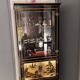 Large Asian Showcase in Black and Gold Lacquer - Display Cabinet