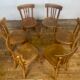 Series of 6 old chairs bistrot bar vintage restaurant BAUMANN