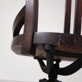 Oak desk chair, studio chair, height adjustable, 1930s
