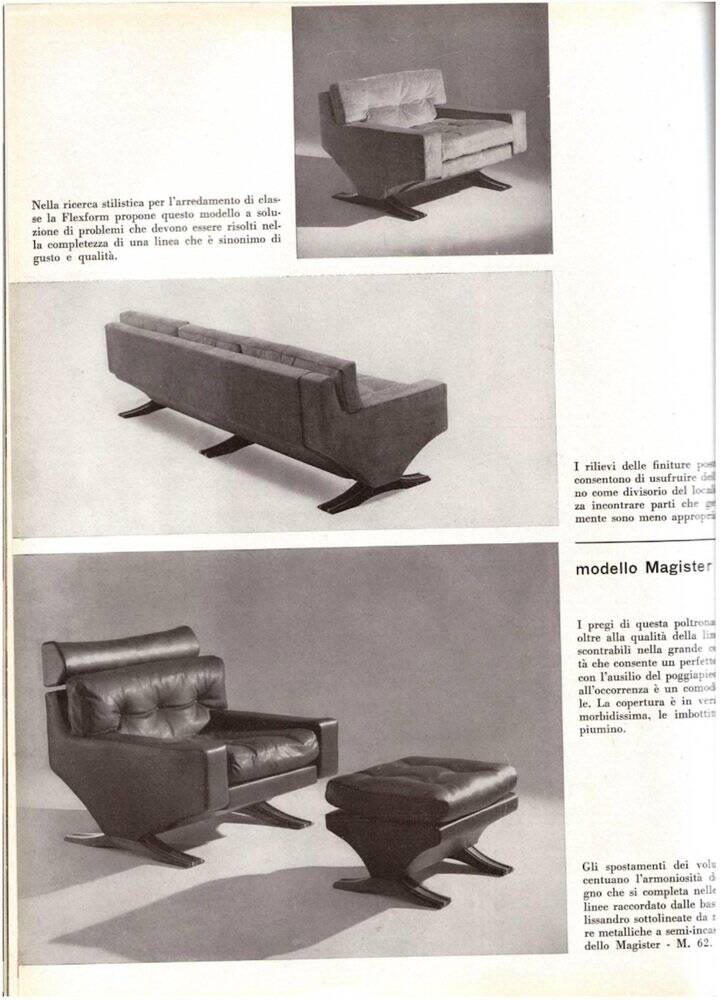 Vintage Three-Seater Sofa by Franz Sartori for Flexform, 1965