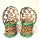 Vintage rattan lounge toy