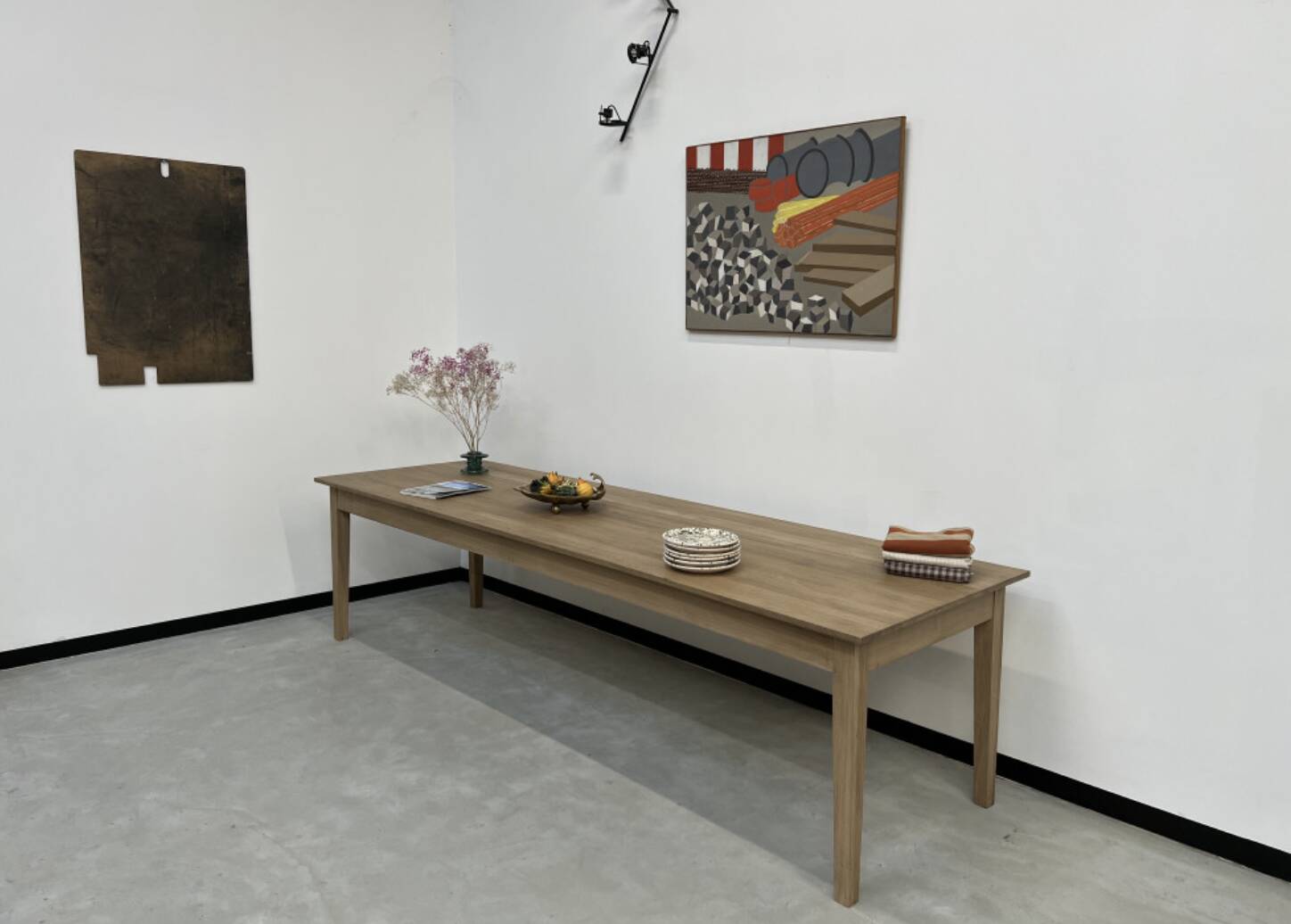 Farm table with tapered legs (300 cm x 90 cm)