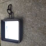 Brutalist cast iron mirror