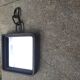 Brutalist cast iron mirror